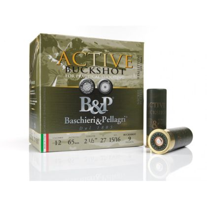 Náboj Baschieri & Pellagri 12/65 Active BuckShot, 8,0mm, 27g