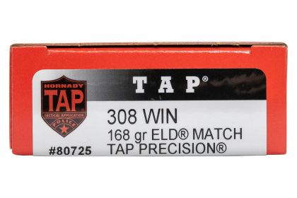 Náboj Hornady .308 Win TAP, 168gr/10,9g, ELD Match