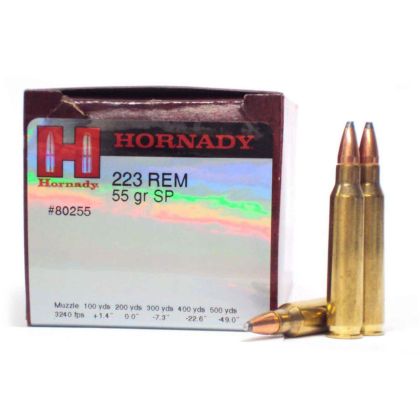 Náboj Hornady .223 Rem Custom, 55gr/3,6g, SP