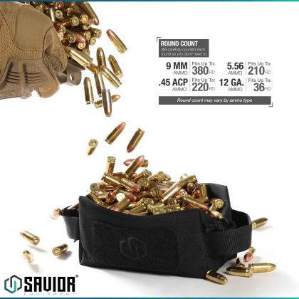 Pouzdro na střelivo Savior Loose Sac Mini (4 ks), Černá