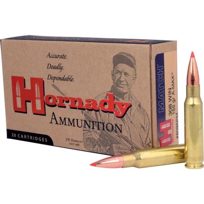Náboj Hornady .308 Win Match, 155gr/10g, A-MAX