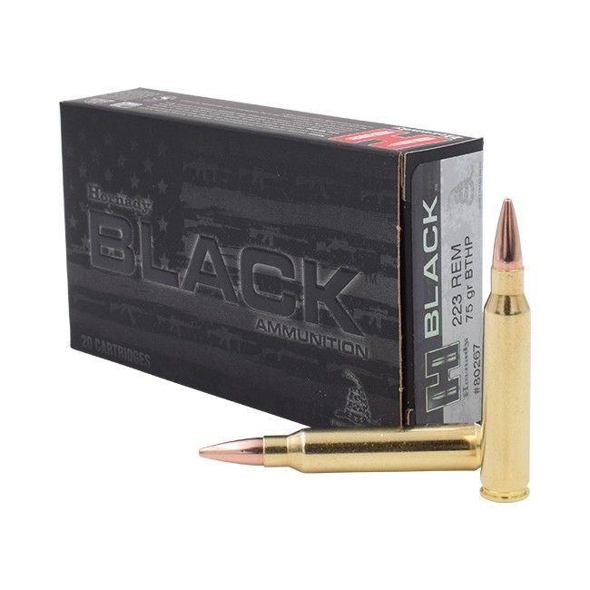 Náboj Hornady .223 Rem Black Match, 75gr/4,9g, HPBT