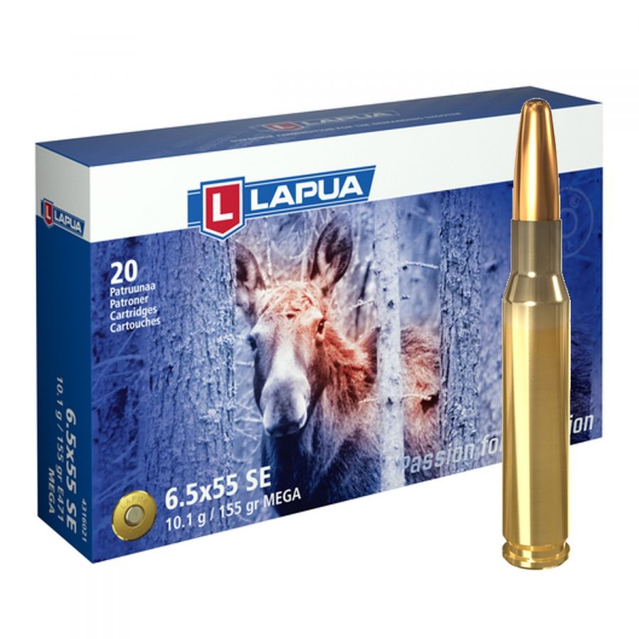 Náboj Lapua 6,5x55 SE, 155gr/10g, MEGA
