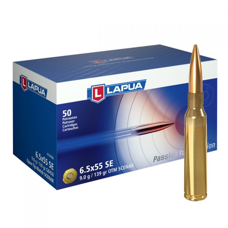 Náboj Lapua 6,5x55 SE Scenar, 139gr/9g, HPBT