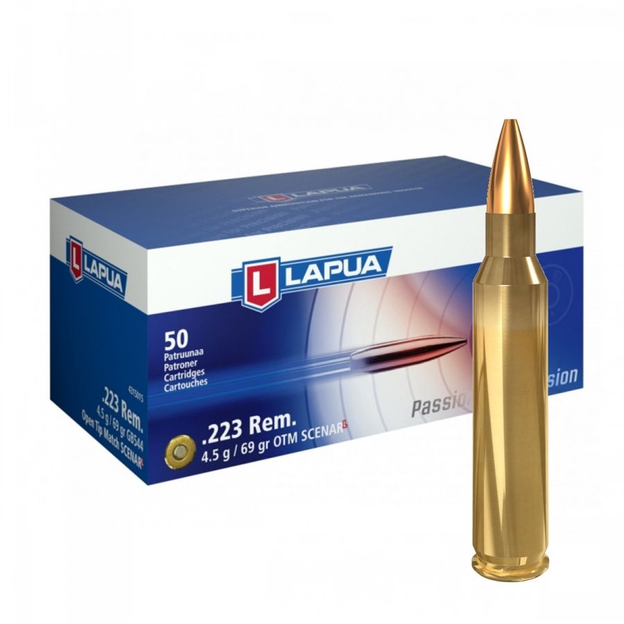 Náboj Lapua .223 Rem Scenar L, 69gr/4,5g, HPBT