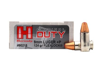 Náboj Hornady 9mm Luger (9x19) +P A-I Critical Duty LE, 124gr/8g, FlexLock