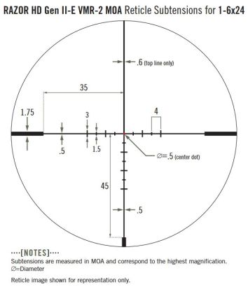 Puškohled Vortex Razor HD Gen II-E 1-6x24, VMR-2 MOA