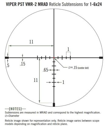 Puškohled Vortex Viper PST Gen II 1-6x24 MRAD, VMR-2