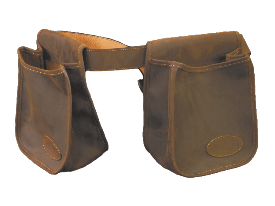 Kožená pouzdra na brokové náboje s opaskem Artipel, Hnědá