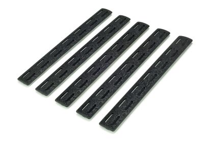Krytka railů BCM M-LOK (5 ks), Černá