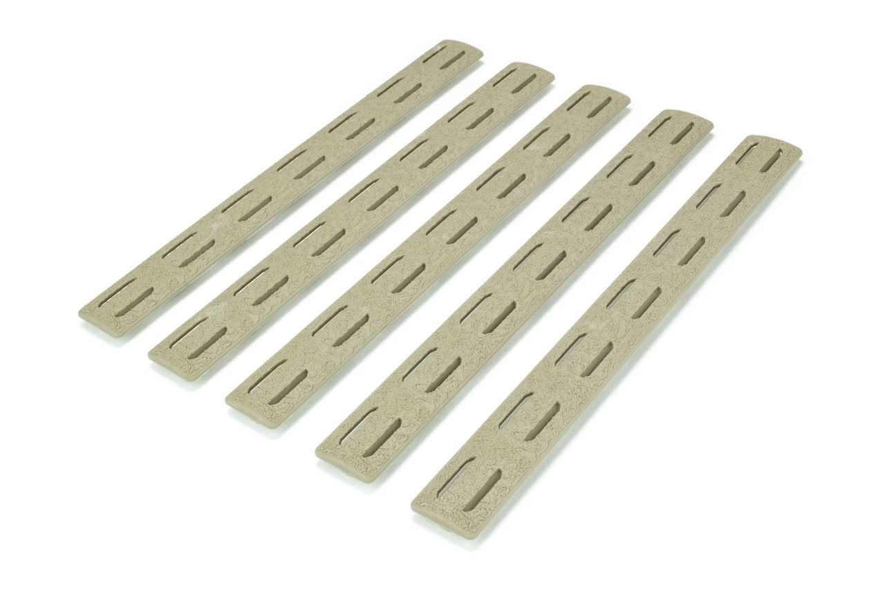 Krytka railů BCM M-LOK (5 ks), FDE