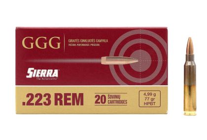 Náboj GGG .223 Rem Sierra MatchKing, 77gr/5g, HPBT