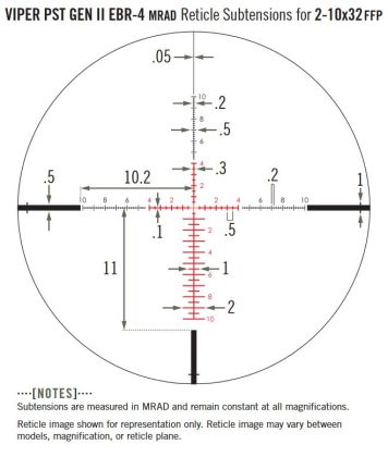 Puškohled Vortex Viper PST Gen II 2-10x32 FFP MRAD, EBR-4