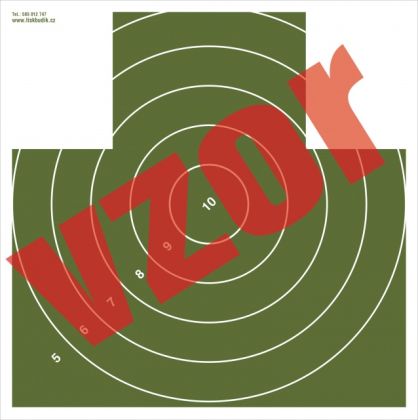 Terč nekrytě ležící figura s kruhy