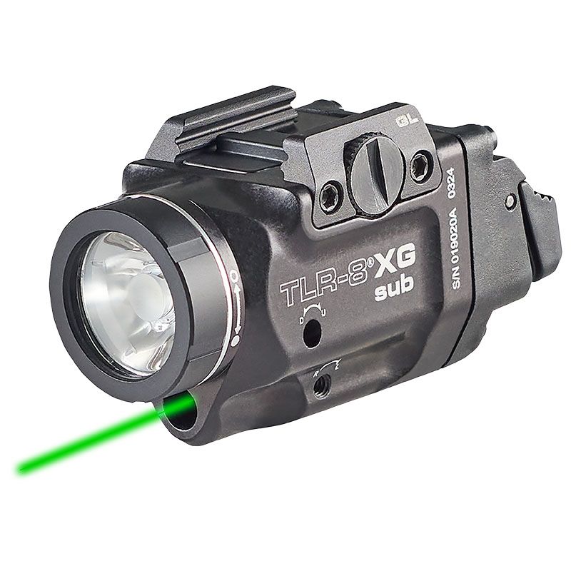 Svítilna Streamlight TLR-8 X G Sub, Zelený laser (SubCompact s railem)