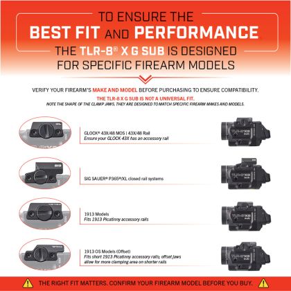 Svítilna Streamlight TLR-8 X G Sub, Zelený laser (SubCompact s railem)
