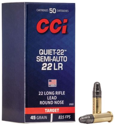 Náboj CCI .22 LR Quiet Semi-Auto, 45gr/2,9g, LRN