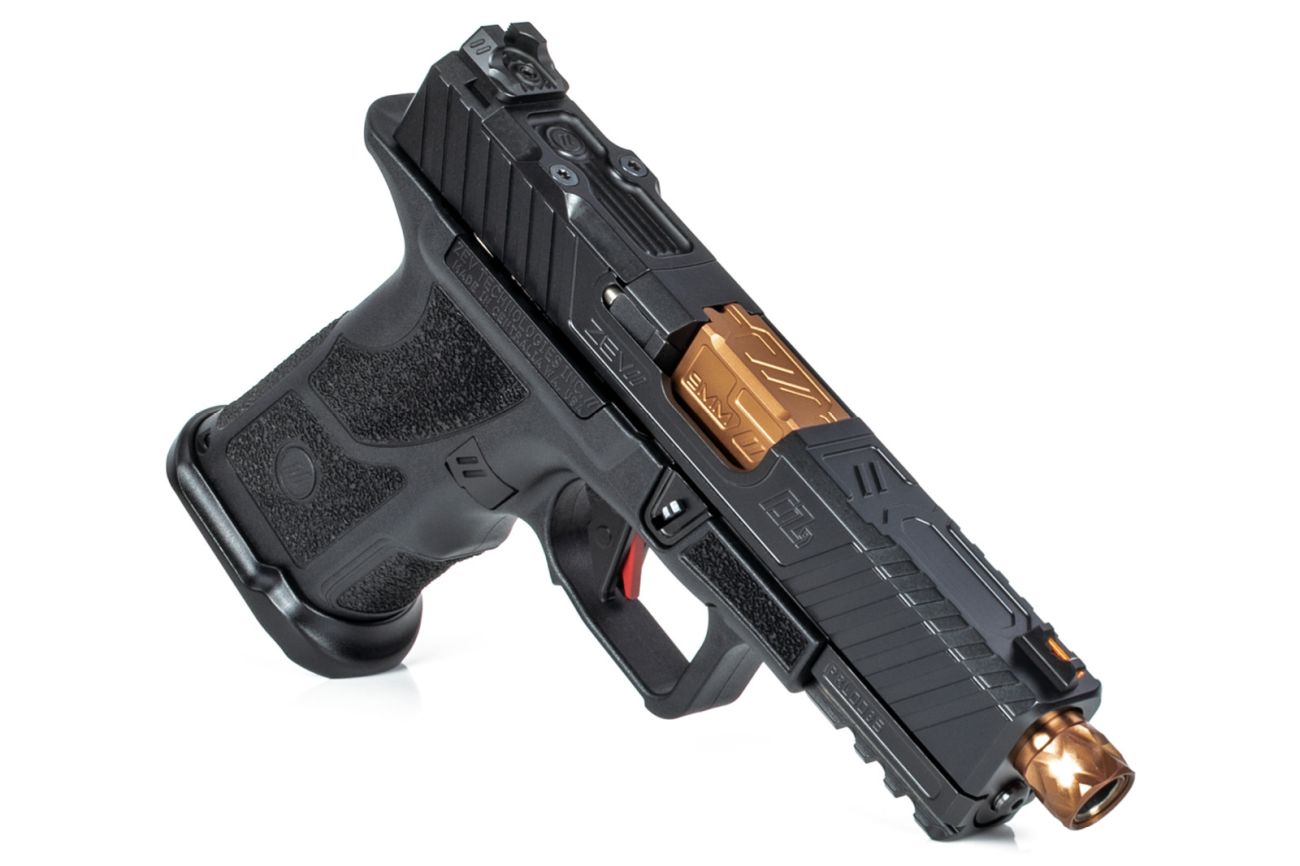 Pistole ZEV OZ9c Elite, Černý závěr, PVD Bronze hlaveň SD