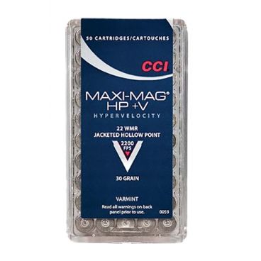Náboj CCI .22 WMR MAXI-MAG HP+V, 30gr/1,95g, JHP