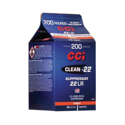 Náboj CCI .22 LR Clean-22 Suppressor, 45gr/2,9g, LRN