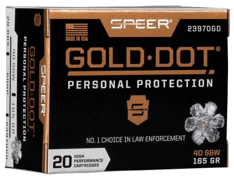 Náboj Speer .40 S&W Gold Dot LE, 165gr/10,7g, JHP GD