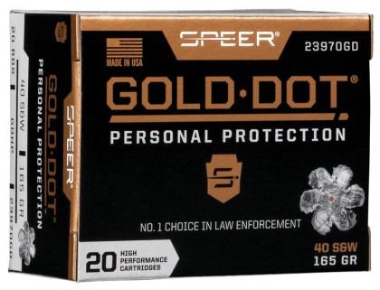 Náboj Speer .40 S&W Gold Dot LE, 165gr/10,7g, JHP GD