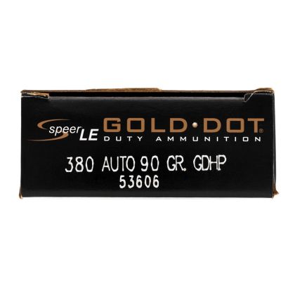 Náboj Speer 9 mm Br. Gold Dot LE, 90gr/5,8g, JHP GD