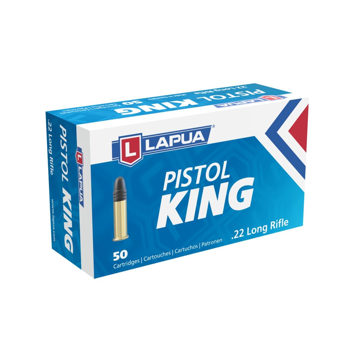 Náboj Lapua .22 LR Pistol King 40gr/2,59g, LRN