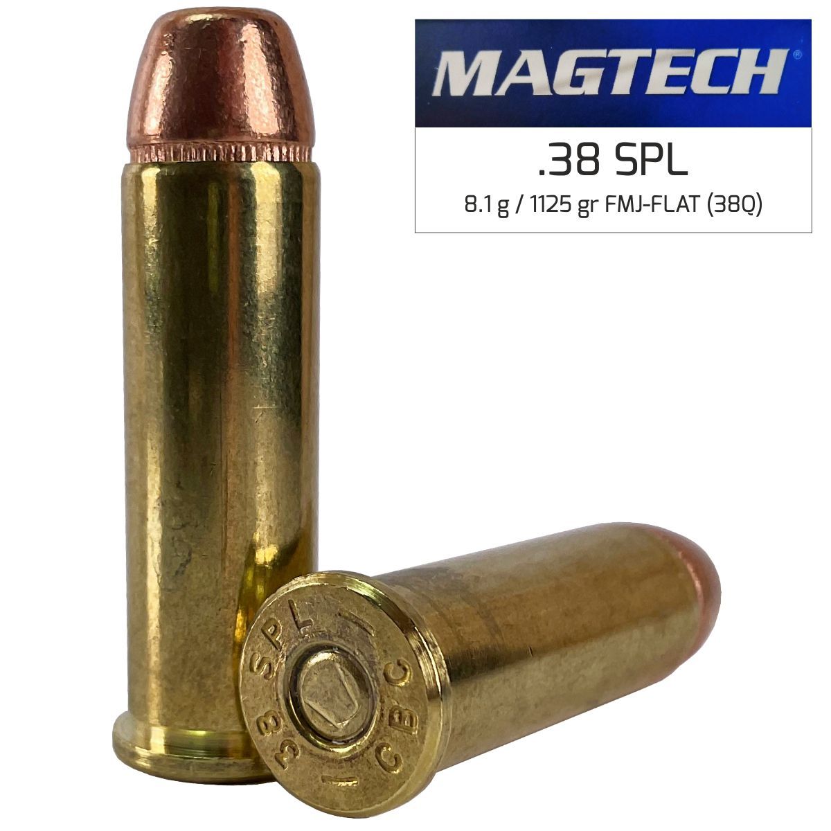 Náboj Magtech .38 Special, 125gr/8g, FMJ Flat