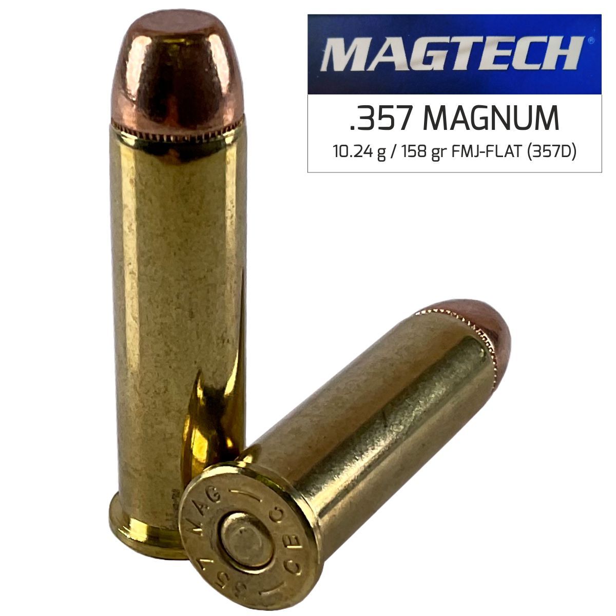 Náboj Magtech .357 Mag., 158gr/10,25g, FMJ Flat