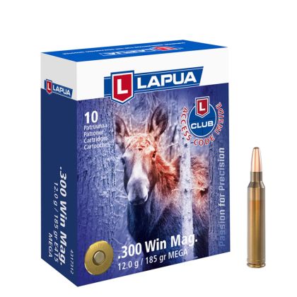 Náboj Lapua .300 Win Mag, 185gr/12g, MEGA