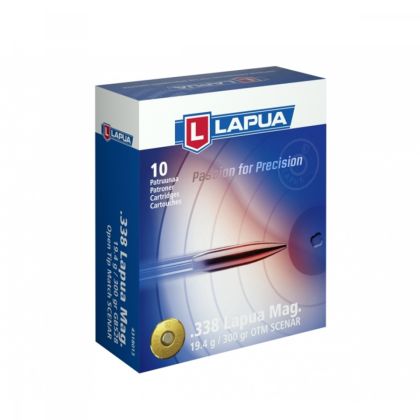 Náboj Lapua .338 Lapua Mag. Scenar, 300gr/19,4g, HPBT