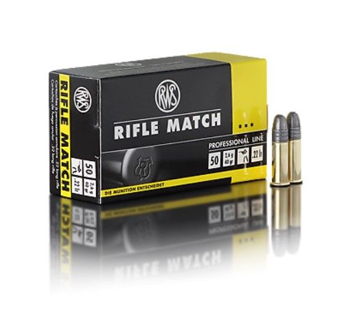 Náboj RWS .22 LR Rifle Match, 40gr/2,6, LRN