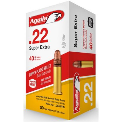 Náboj Aguila .22 LR Super Extra HV, 40gr/2,6g, LRN CU