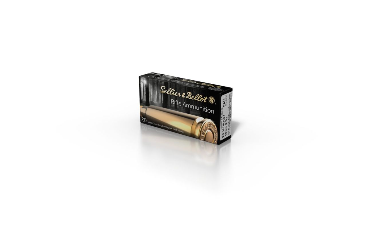 Náboj Sellier & Bellot .22 Hornet, 45gr/2,9g, FMJ