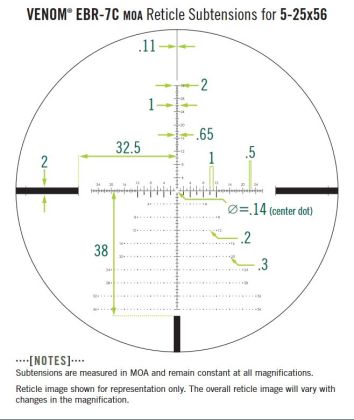 Puškohled Vortex Venom 5-25x56 FFP, EBR-7C MOA