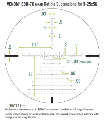 Puškohled Vortex Venom 5-25x56 FFP, EBR-7C MRAD