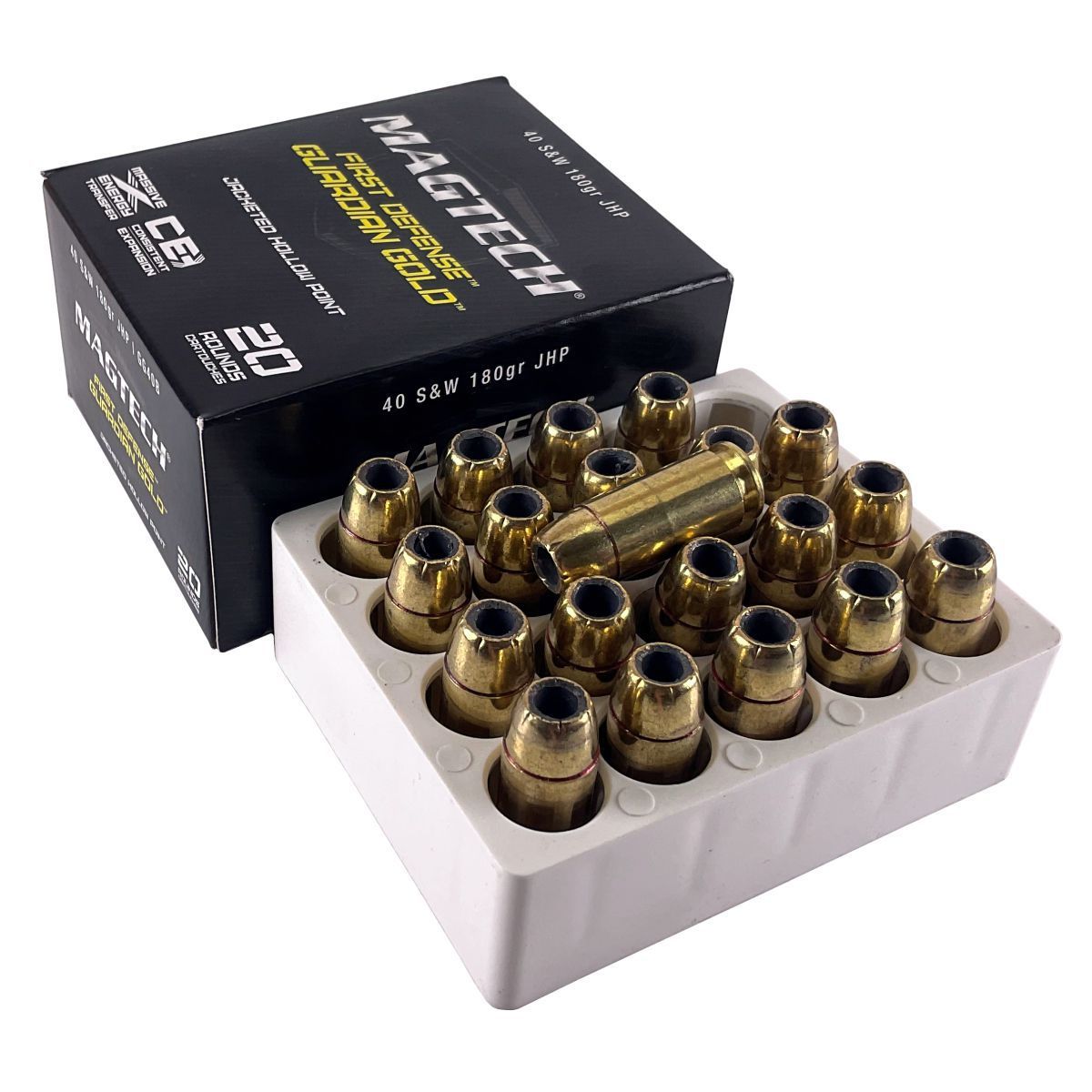 Náboj Magtech .40 S&W Guardian Gold, 180gr/11,7g, JHP