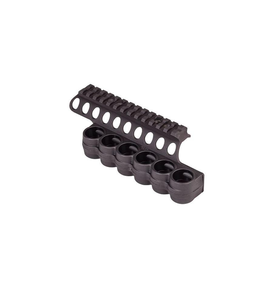 Držák na náboje s railem Mesa Tactical Polymer pro Mossberg 930, 6 nábojů
