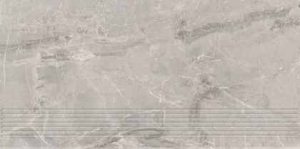 Schodovka Paradyz Little rocks grey mat rektifikovaná 30x60