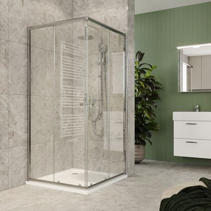 Mereo Sprchový kout, Kora Lite, čtverec, 80 cm,  chrom ALU, sklo Čiré