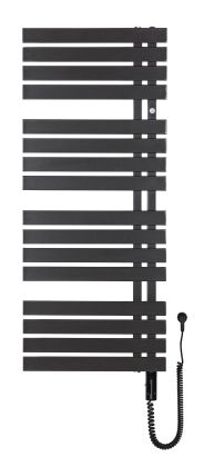 Koupelnový elektrický radiátor - sušák POP STAR ELECTRO Barva radiátoru - Černá, Rozměr radiátoru - 500 × 1295 mm, výkon 600 W