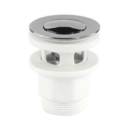 Výpusť uzavírací CLIC-CLAC, plastová s přepadem, pochrom. mosaz, ø 5/4