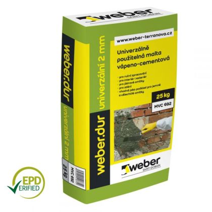 Weber.dur univerzální 2 mm zdící a omítková malta