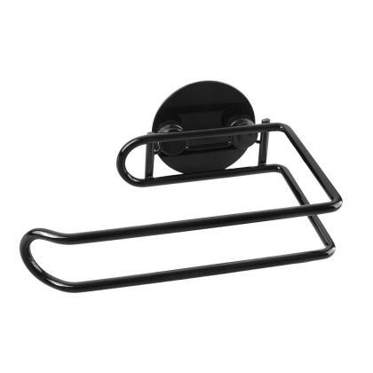 Drátěný držák toaletního papíru na nalepení 3M, černá barva