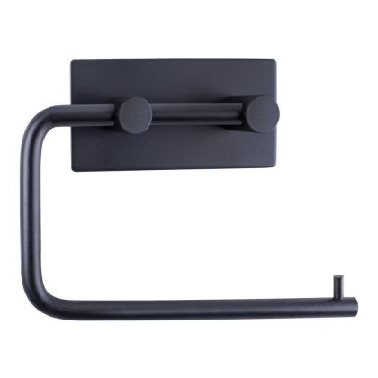 Držák toaletního papíru na nalepení 3M, kov, černá barva