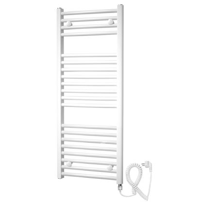 Otopný žebřík rovný, bílý, elektrický