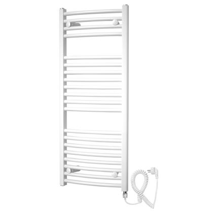 Otopný žebřík oblý, bílý, elektrický