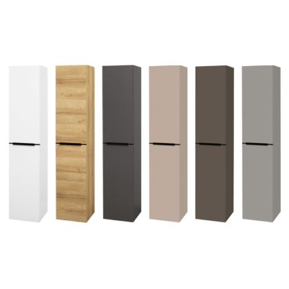 Mailo, koupelnová skříňka vysoká 170 cm, černé madlo