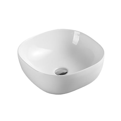 Umyvadlo na desku bez přepadu, 410x410x150 mm, čtvercové, keramické - pro zaslání balíkem